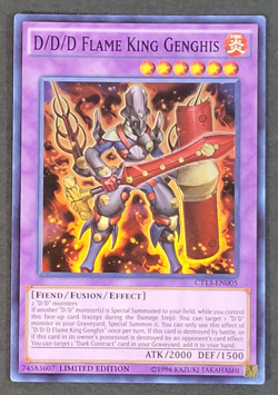 Yugioh TCG - D/D/D Flame King Genghis - CT13-EN005 - Limited Edition, NM/LP 2016 - Image 1