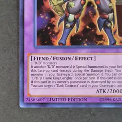 Yugioh TCG - D/D/D Flame King Genghis - CT13-EN005 - Limited Edition, NM/LP 2016 - Image 4