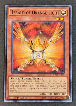 Yugioh TCG -1x Herald of Orange Light - BP03-EN050 - NM/LP - 1st Edition - 2014 - Image 1