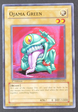 Yugioh TCG - Ojama Green - DP2-EN002 - LP/NM - 1st Ed. - Common - Beast - 2005 - Image 1