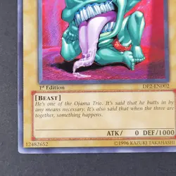 Yugioh TCG - Ojama Green - DP2-EN002 - LP/NM - 1st Ed. - Common - Beast - 2005 - Image 3
