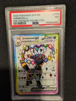 UMBREON EX 2025 POKEMON SCARLET & VIOLET BLACK STAR PROMOS #176 PSA 7 - Image 1