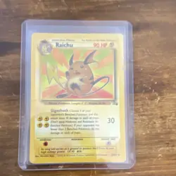 Pokemon TCG Raichu 26/62 Fossil Rare Regular Unlimited 90 HP Stage 1 Gigashock - Image 1