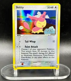 Skitty 41/100 Stamped Pokemon EX Crystal Guardians Vintage Reverse Holo LP/MP - Image 2