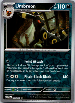 Pokemon Prismatic Evolutions Umbreon 059/131 Reverse Holo NM Mint Rare Authentic - Image 1