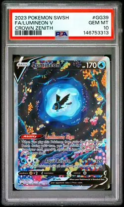 Pokemon Lumineon V GG39/GG70 Crown Zenith: Galarian Gallery Holo - PSA 10 - Image 1