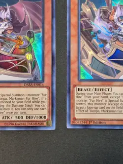 Yugioh TCG - 2x Donpa, Marksman fur Hire - DASA-EN014 - 1st - NM/LP - Super Rare - Image 4