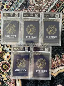 ONE PIECE – 2nd Anniversary Tournament Gold Stamp (ENGLISH) PSA 10 COMPLETE 5 - Image 2