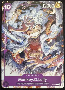One Piece Monkey.D.Luffy P-041 Promo English NM - Image 1