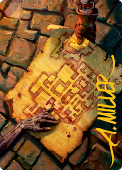 Dungeon Map Art Card (Gold-Stamped) - Adventures in the Forgotten Realms (ASAFR) - Image 1