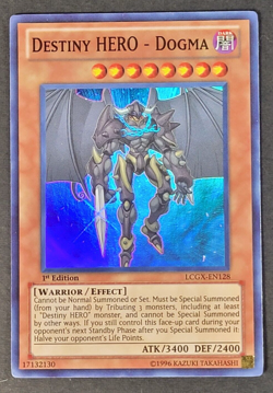 Yugioh TCG - Destiny Hero Dogma - LCGX-EN128 - NM - Super Rare - 1st Ed. - 2011 - Image 1