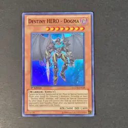 Yugioh TCG - Destiny Hero Dogma - LCGX-EN128 - NM - Super Rare - 1st Ed. - 2011 - Image 2