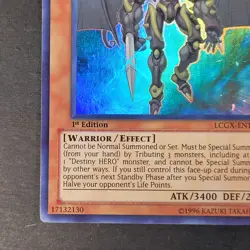 Yugioh TCG - Destiny Hero Dogma - LCGX-EN128 - NM - Super Rare - 1st Ed. - 2011 - Image 3