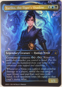 Yuriko, the Tiger's Shadow FOIL Proxy Playtest Card Custom Anime Fantasy Art - Image 3