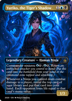 Yuriko, the Tiger's Shadow FOIL Proxy Playtest Card Custom Anime Fantasy Art - Image 5