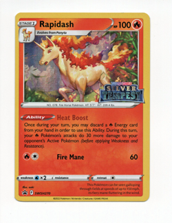 Rapidash SWSH270 Stamped Prerelease Black Star Promo Rare Pokemon Card Tcg NM/LP - Image 1