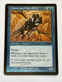 MTG Consecrated Sphinx Retro Foil Magic Con Exclusice Promo - Image 1