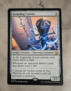 Scrawling Crawler | MTG FDN | Artifact Phyrexian Construct Commander Rare | NM - Image 1