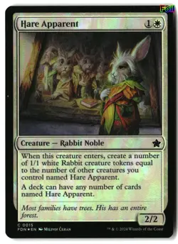 MTG Hare Apparent [FDN - 15] LP Foil - Image 1