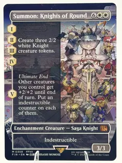 Summon: Knights of Round BORDERLESS 0359 Final Fantasy NM Magic the Gathering - Image 1