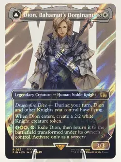 Dion, Bahamut’s Dominant Bahamut, Warden of Light Borderless SURGE FOIL 521 MTG - Image 2