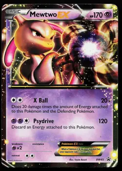 Mewtwo EX BW45 Holo Black and White Promo Pokemon Card - Image 1