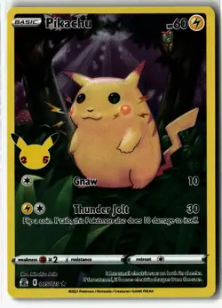 Pikachu ⭐ 005/025 Holo Rare Celebrations 2021 Pokemon NM - Image 1