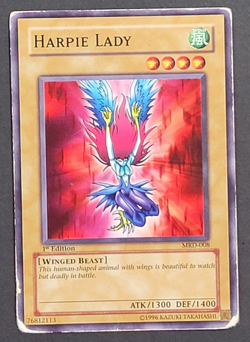 Yugioh TCG - Harpy Lady (Uncensored OG Artwork) - MRD-008 - HP 1st Vintage 2002 - Image 1