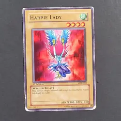 Yugioh TCG - Harpy Lady (Uncensored OG Artwork) - MRD-008 - HP 1st Vintage 2002 - Image 2
