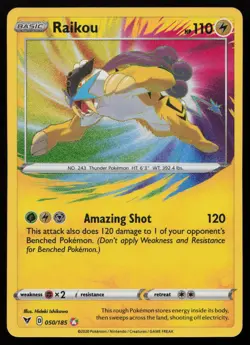 Raikou 050/185 Amazing Rare Vivid Voltage Pokemon NM - Image 1
