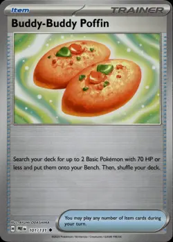 BUDDY-BUDDY POFFIN (POKEBALL) 101/131 HOLO SV: PRISMATIC EVOLUTIONS POKEMON NM/M - Image 1