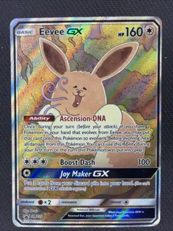Pokemon Eevee GX TCG Black Star Prom SM233 MP. Front Is Good Please See Pics - Image 1