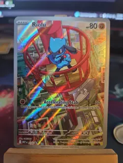 Pokemon TCG Riolu Black Star Promo Mega Evolutions Illustration NM - Image 1