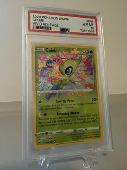 2020 Pokemon Sword & Shield Vivid Voltage #009 Celebi PSA Gem Mint 10 - Image 1