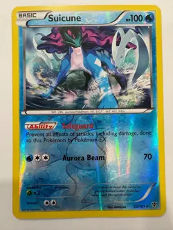 Pokemon TCG Suicune #20/101 Rare Reverse Holo Black &White Plasma Blast LP HP100 - Image 2