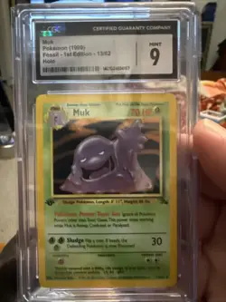Muk Fossil 1st Ed Foil Cgc 9 Pokemon - Image 1