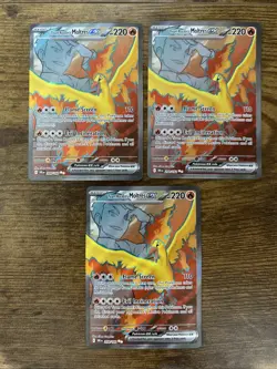 Team Rocket's Moltres ex (x3) 208/182 Sv10: Destined Rivals (x3) Holo Pokemon - Image 3