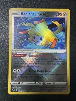 Pokemon TCG Silver Tempest Radiant Jirachi Radiant Rare 120/195 - Image 1