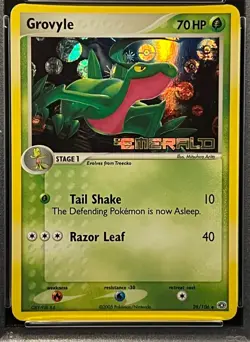 2005 Pokemon EX Emerald- Grovyle #28 Reverse Holo- PSA NM-MT 8- LOW POP 22 - Image 3