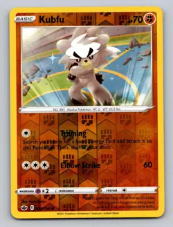 Kubfu 093/198 Common Chilling Reign Pokemon Reverse Holofoil NM - Image 1
