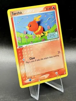 Torchic 65/100 Stamped Pokemon EX Crystal Guardians 2006 Vintage Reverse Holo NM - Image 1