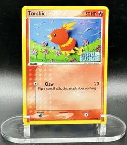 Torchic 65/100 Stamped Pokemon EX Crystal Guardians 2006 Vintage Reverse Holo NM - Image 2