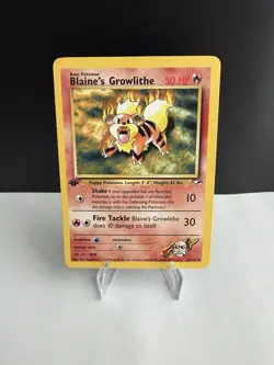 Pokemon TCG Blaine's Growlithe Gym Heroes 1st Edition 35/132, LP - Image 1