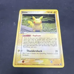 2005 Pokemon Ditto (Pikachu) 63/113 Ex Delta Species Non-Holo Regular LP - Image 1