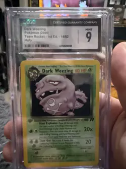 Dark Weezing Team Rocket 1st Ed Foil Cgc 9 Pokemon - Image 1