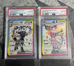Pokemon Espeon Ex Promo 175 Umbreon Ex Promo 176 Sequential set PSA 10 Prismatic - Image 1