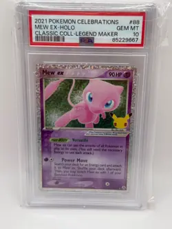 2021 POKEMON CELEBRATIONS #88 MEW EX-HOLO CLASSIC COLL-LEGEND MAKER PSA 10 - Image 1