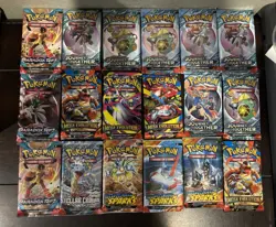 Pokemon Stellar Crown Paradox Rift Mega Journey Surging Booster Pack Lot x18 - Image 1