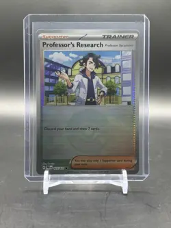 PROFESSOR'S RESEARCH 125/131 PRISMATIC EVOLUTIONS POKEMON (POKE BALL HOLO, NM) - Image 1