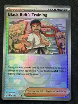 Pokemon Black Belt's Training 098/131 Prismatic Evolutions Holo Poke Ball - Image 1